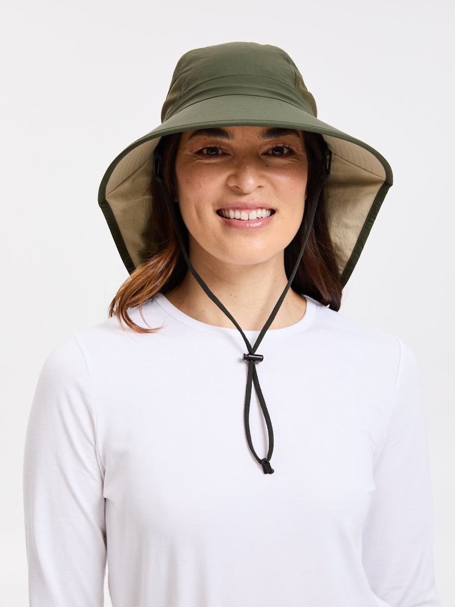 .com: Women Sun Hat Wide Brim Neck Flap, Fishing Summer Hiking Hat,  Sun Protection UPF 50+ Outdoor Safari Gardening Hats (Beige) : Sports &  Outdoors
