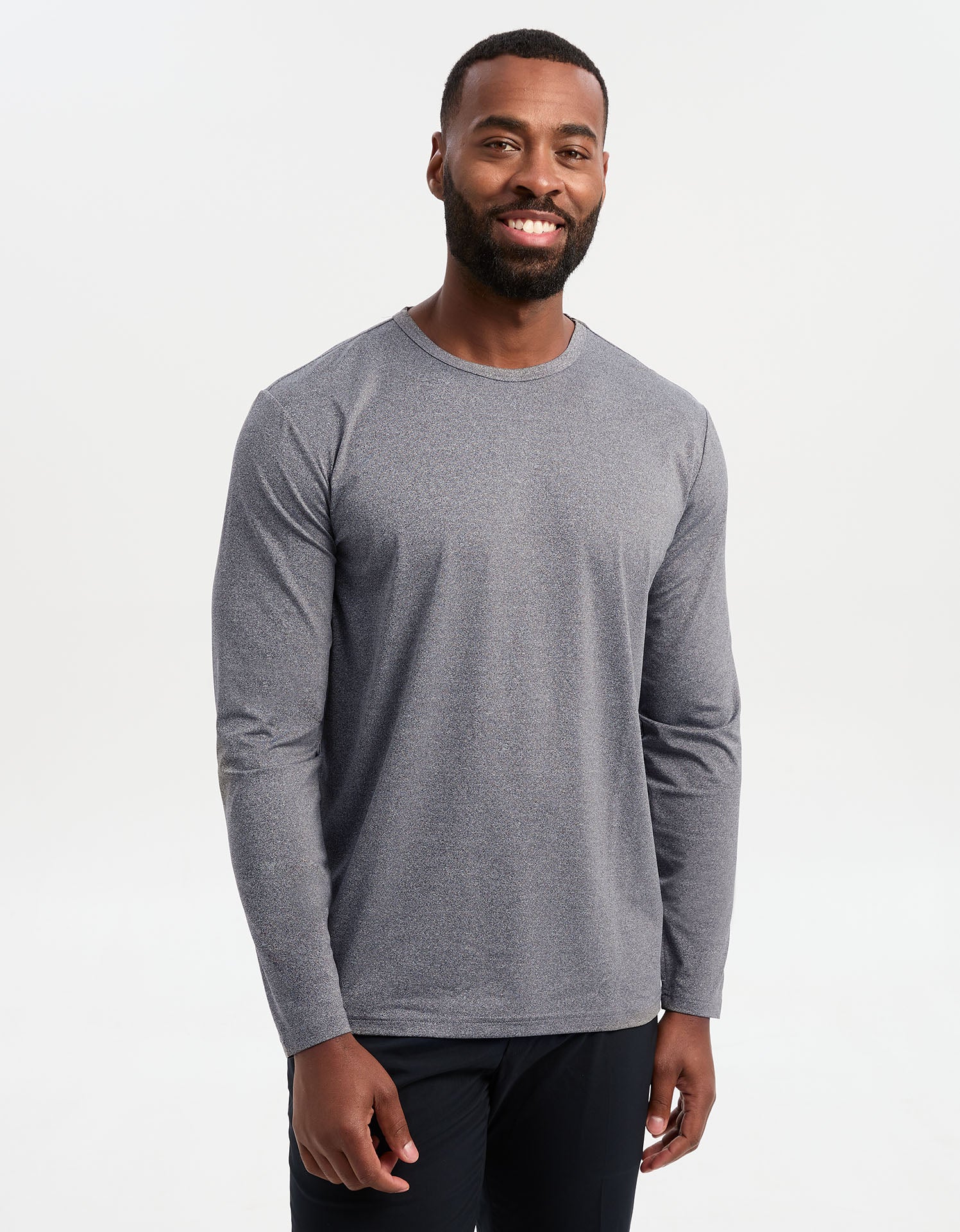Sun Protective Long Sleeve T-Shirt UPF50+ for Men Dark Grey