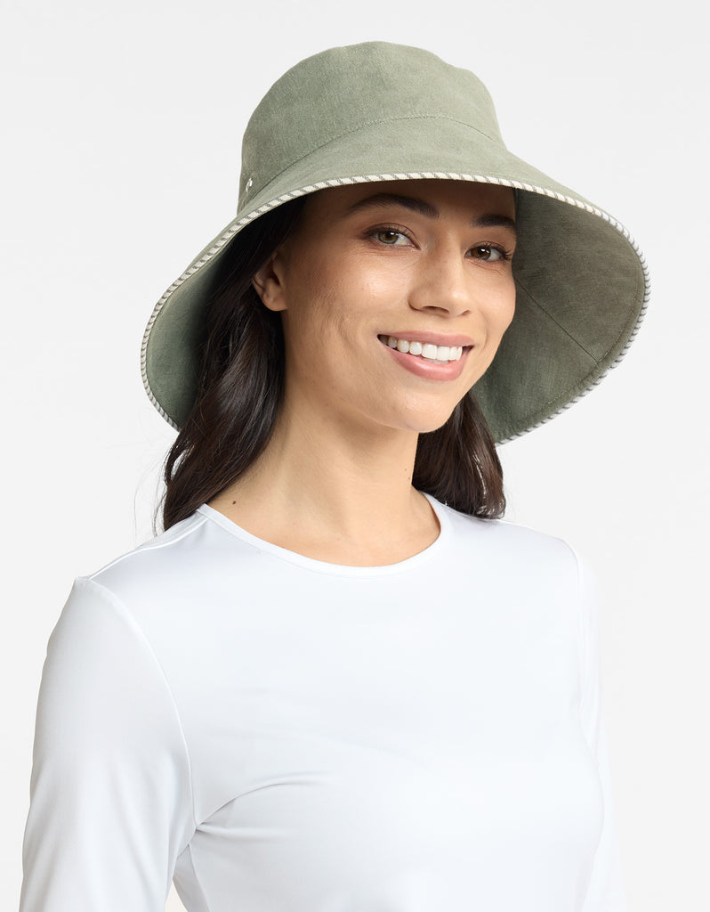 Palm Beach Cotton Linen Sun Hat UPF 50+