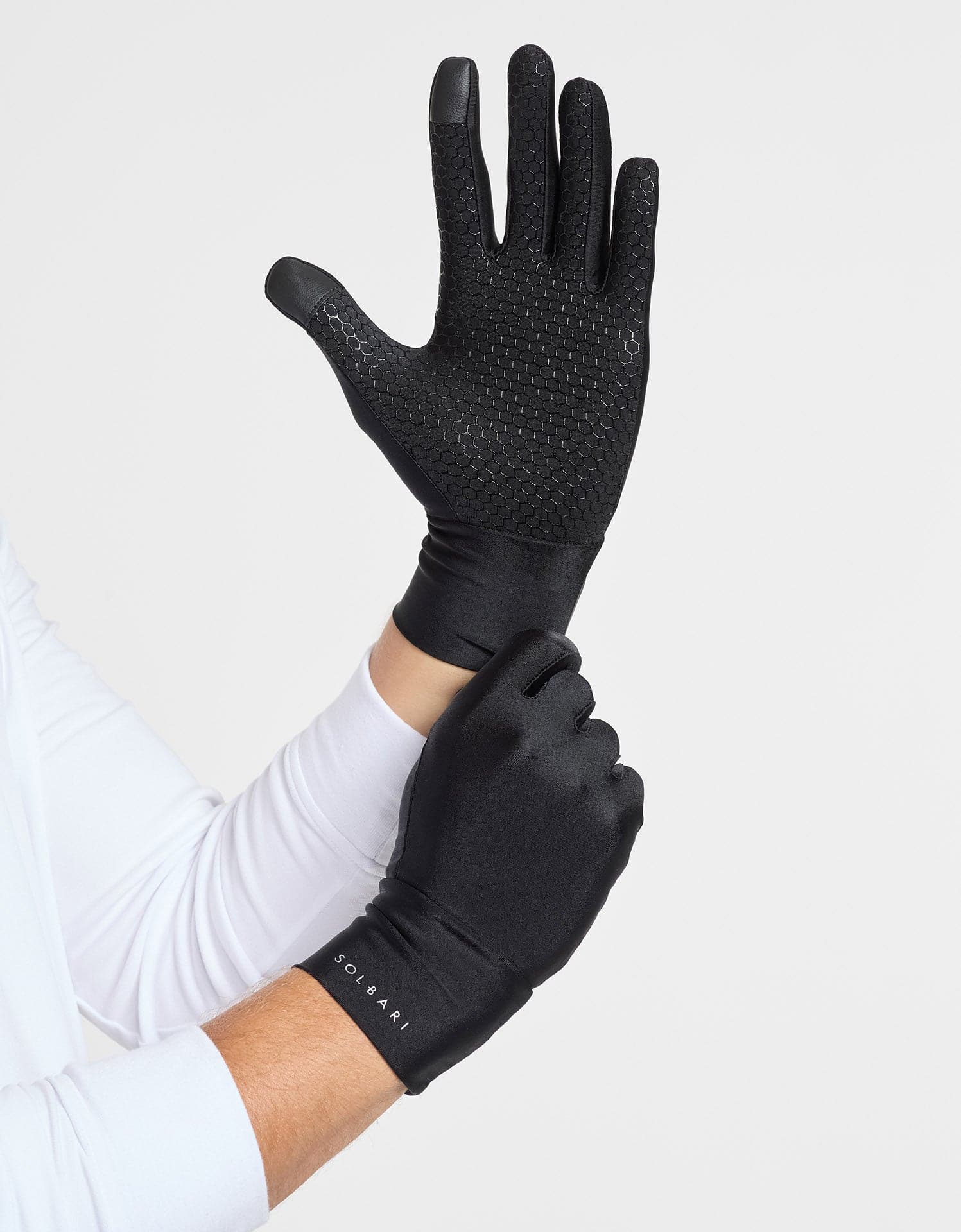 Driving Gloves UPF50+ Sun Protection | Womens Sun Protective Gloves Light Grey
