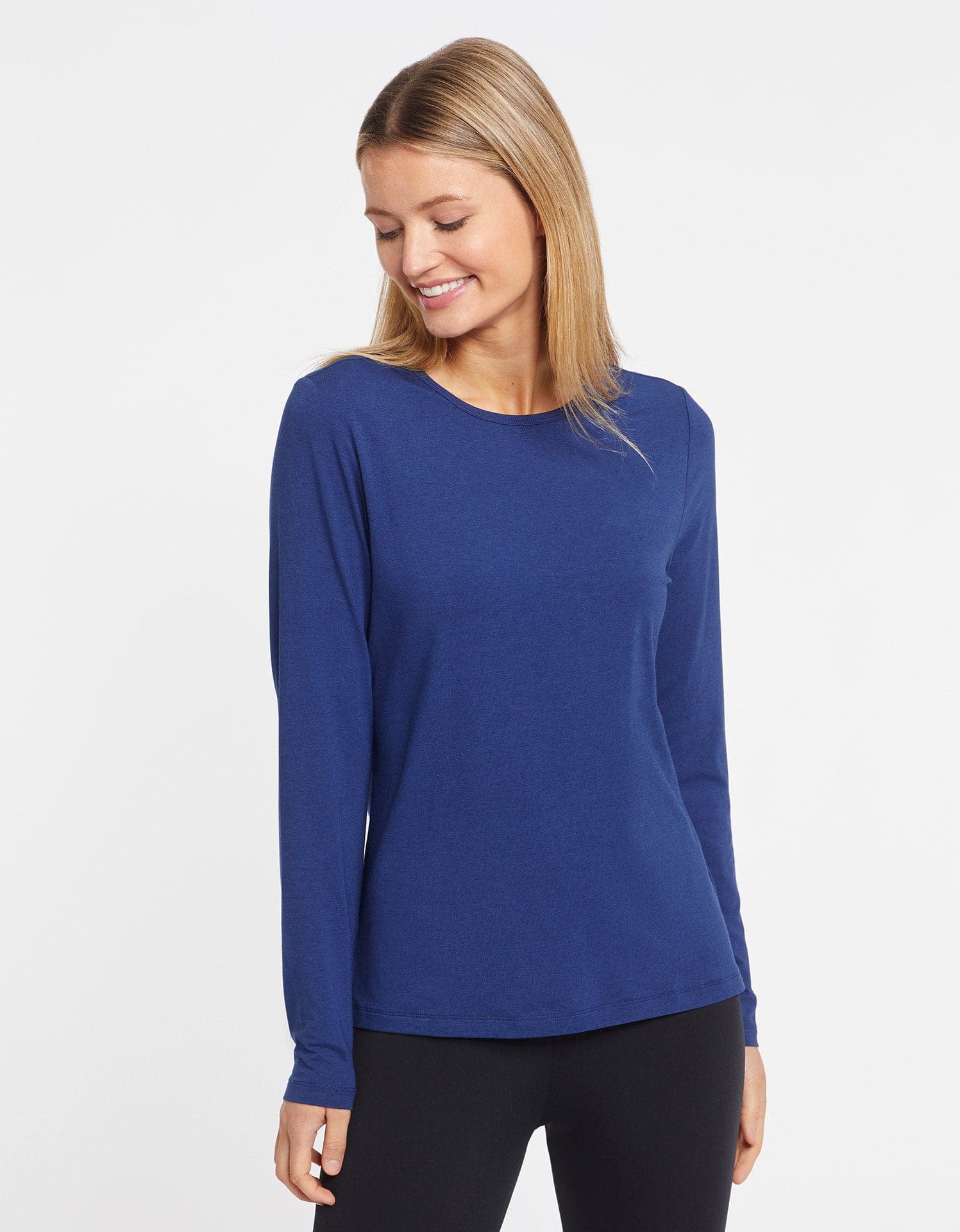 Women's long sleeve anti-UV t-shirt - Marinière Bleue - Nuvées