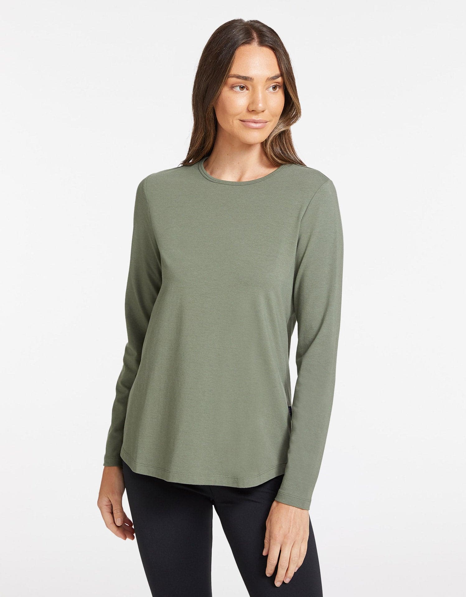 NEW - Sonoma Womens Plus Size 4X Light Olive Everyday Tee Shirt Long Sleeve