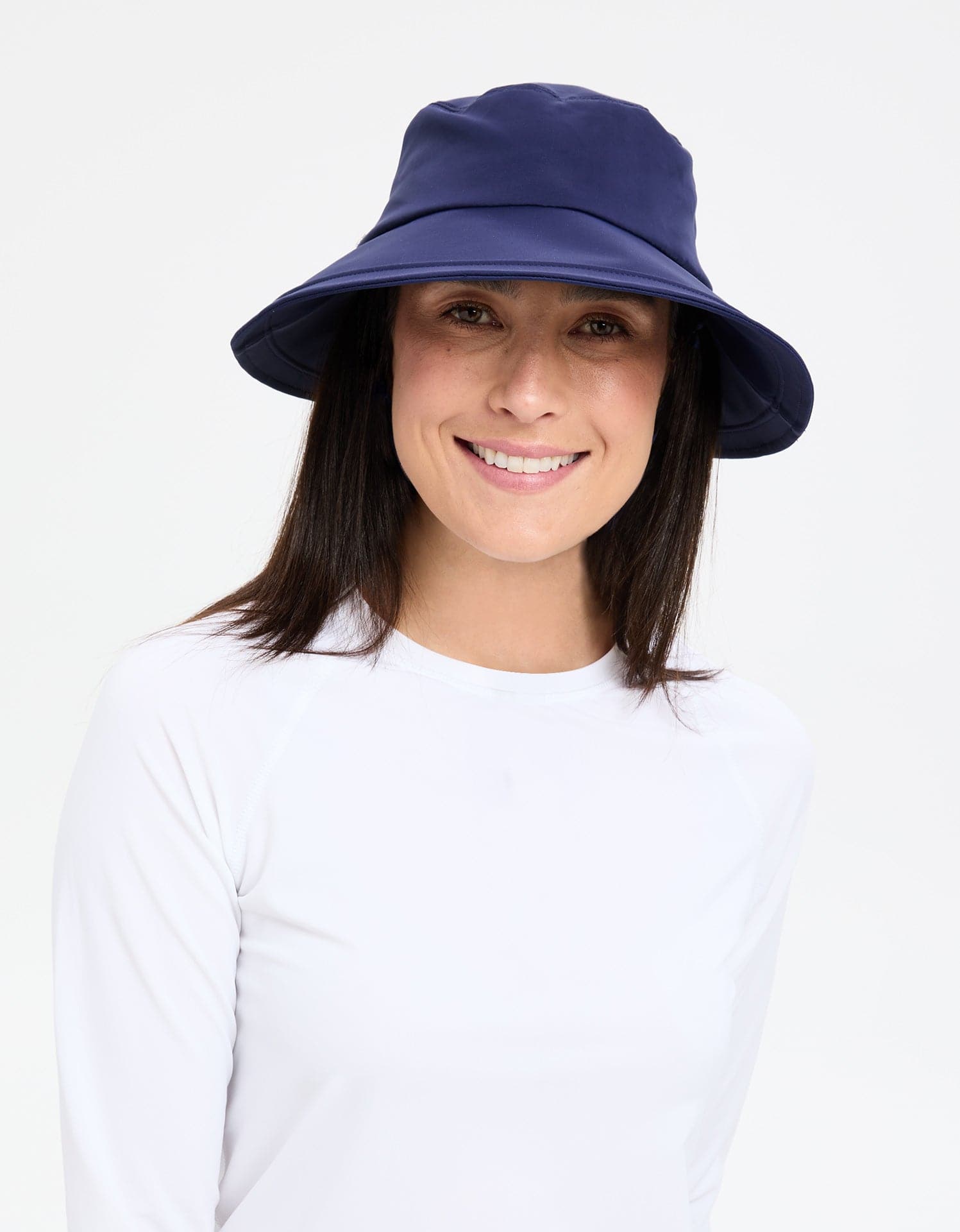 Wide Brim Swim Sun Hat UPF50+ for Women | Sun Protection Swim Hat Navy