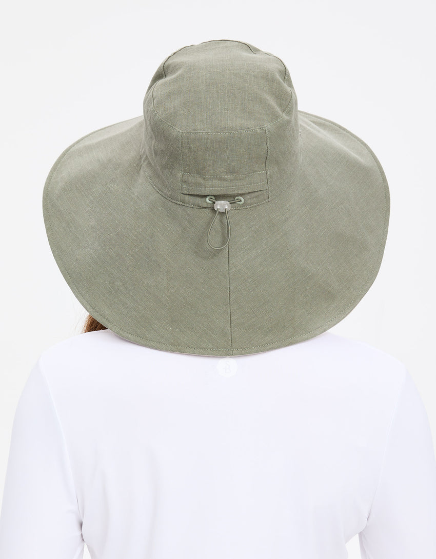 Ultra Wide Cotton Linen Hat UPF50+ | Women's UV Protection Sun Hat