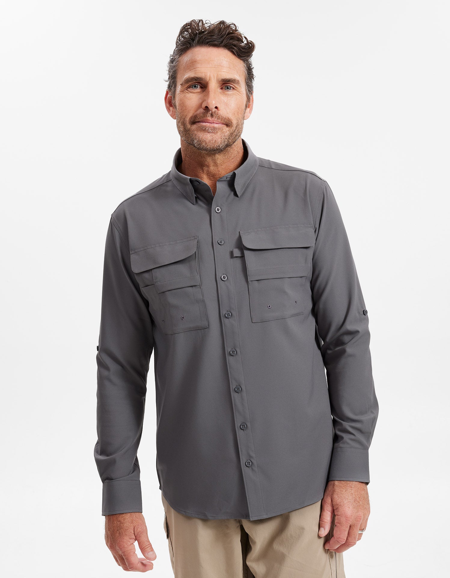 Magellan Roll-Tab Sleeve Shirts for Men