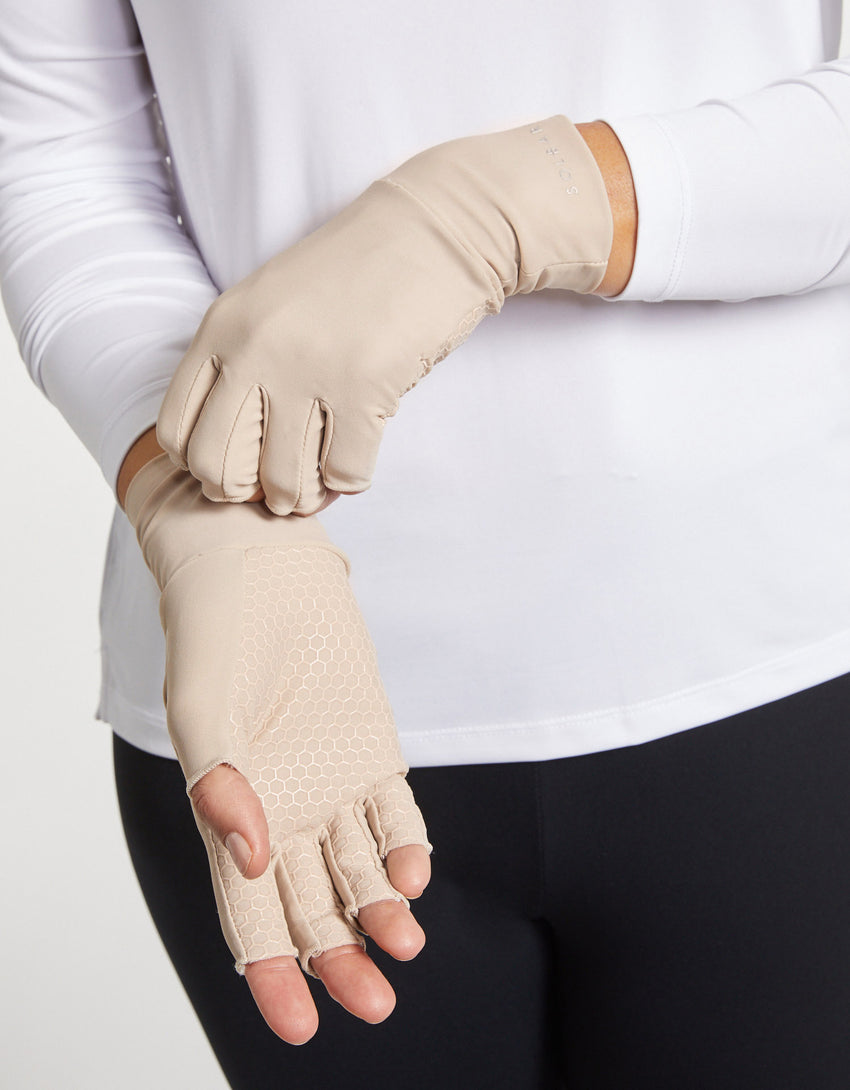 Fingerless Driving Gloves UPF 50+ Sun Protection | Womens Sun Protective Gloves