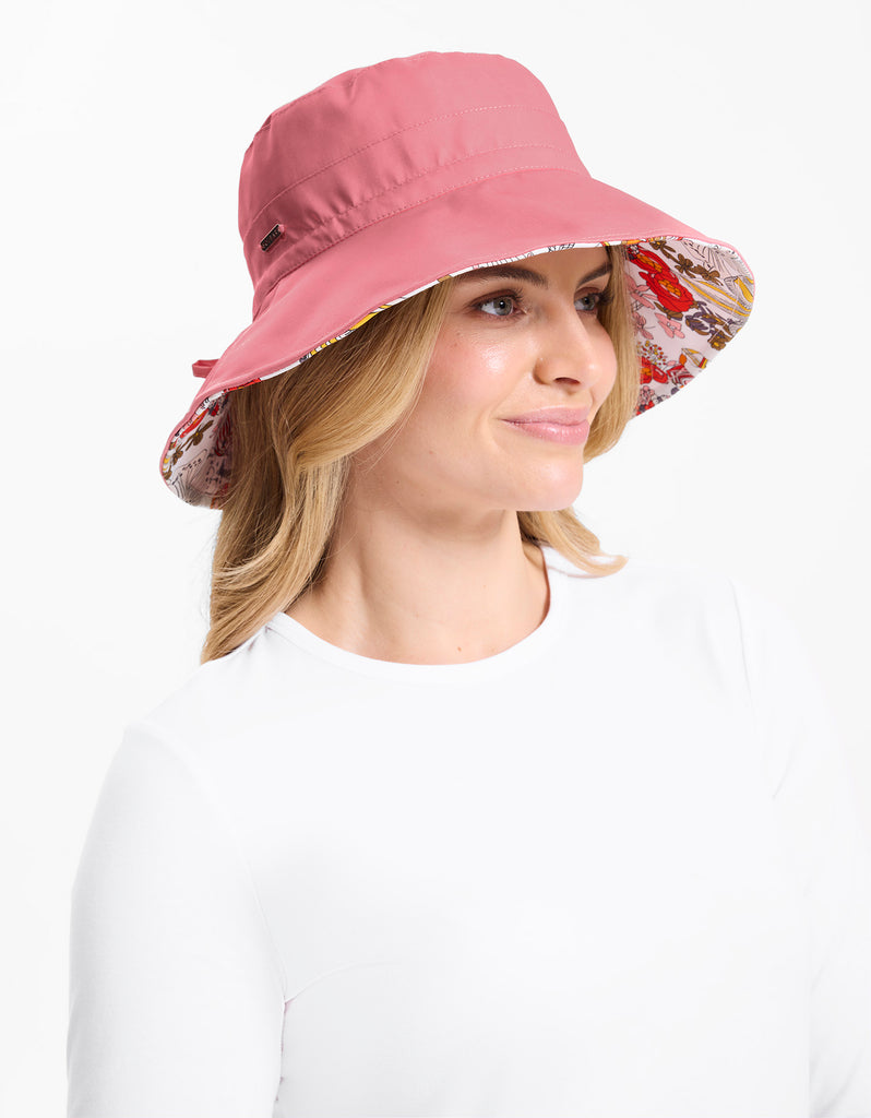 Reversible Wide Brim Printed Hat UPF50+ | Sun Protective Hat For Women ...