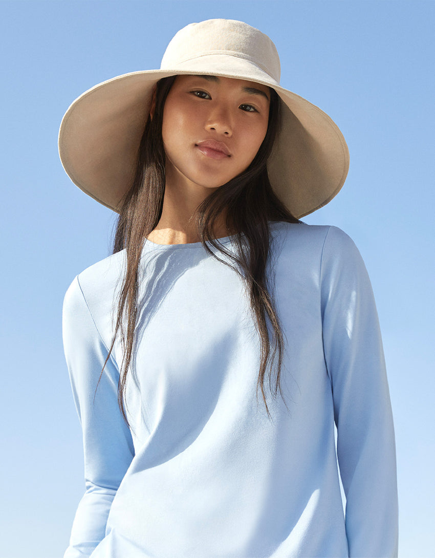 Ultra Wide Cotton Linen Hat UPF 50+ | Women's UV Protection Sun Hat