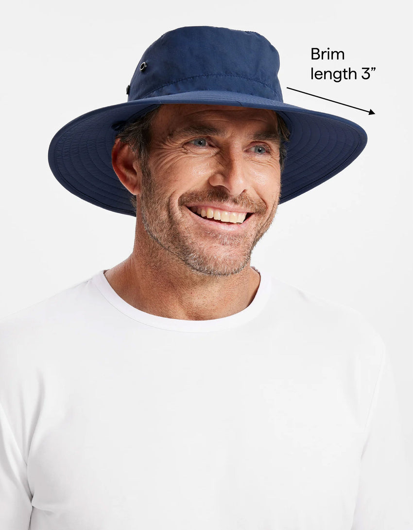 Men's UPF 50+ Sun Protective Broad Brim Sun Hat | UV Protection Hat