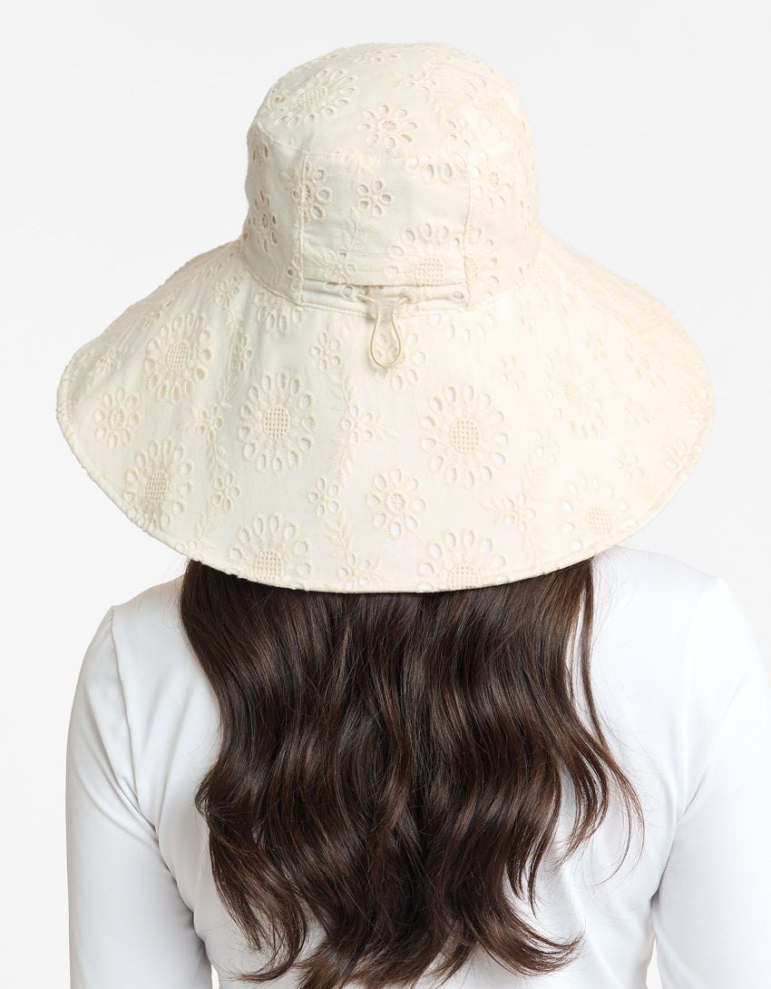 Ultra Wide Brim Broderie Sun Hat UPF 50+ | Solbari US