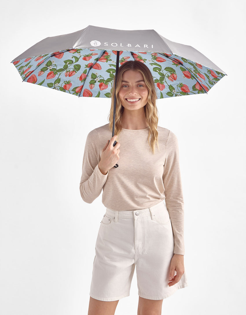 Women's Sun Protective Compact Umbrella UPF 50+ | Solbari USA