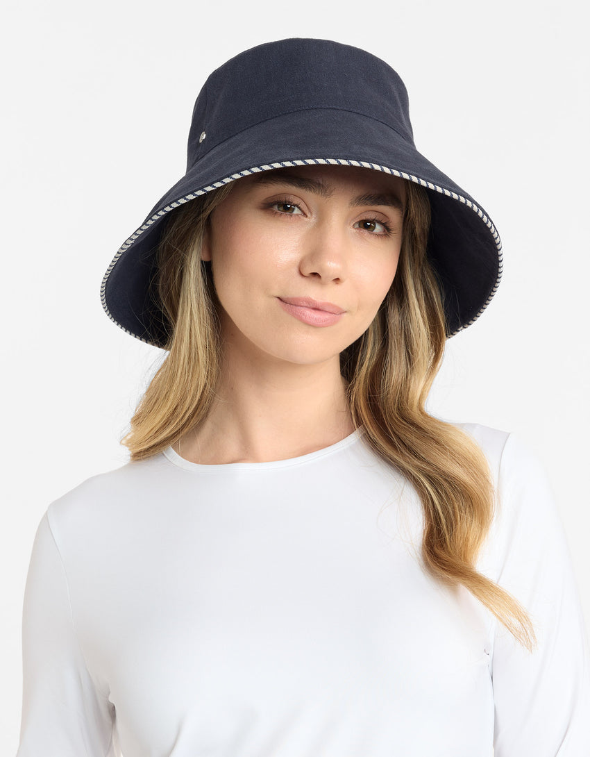 Palm Beach Cotton Linen Sun Hat UPF50+ | Women's Sun Protection Hat | Solbari US