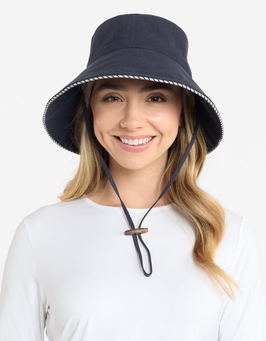 Palm Beach Cotton Linen Sun Hat UPF50+ | Women's Sun Protection Hat | Solbari US