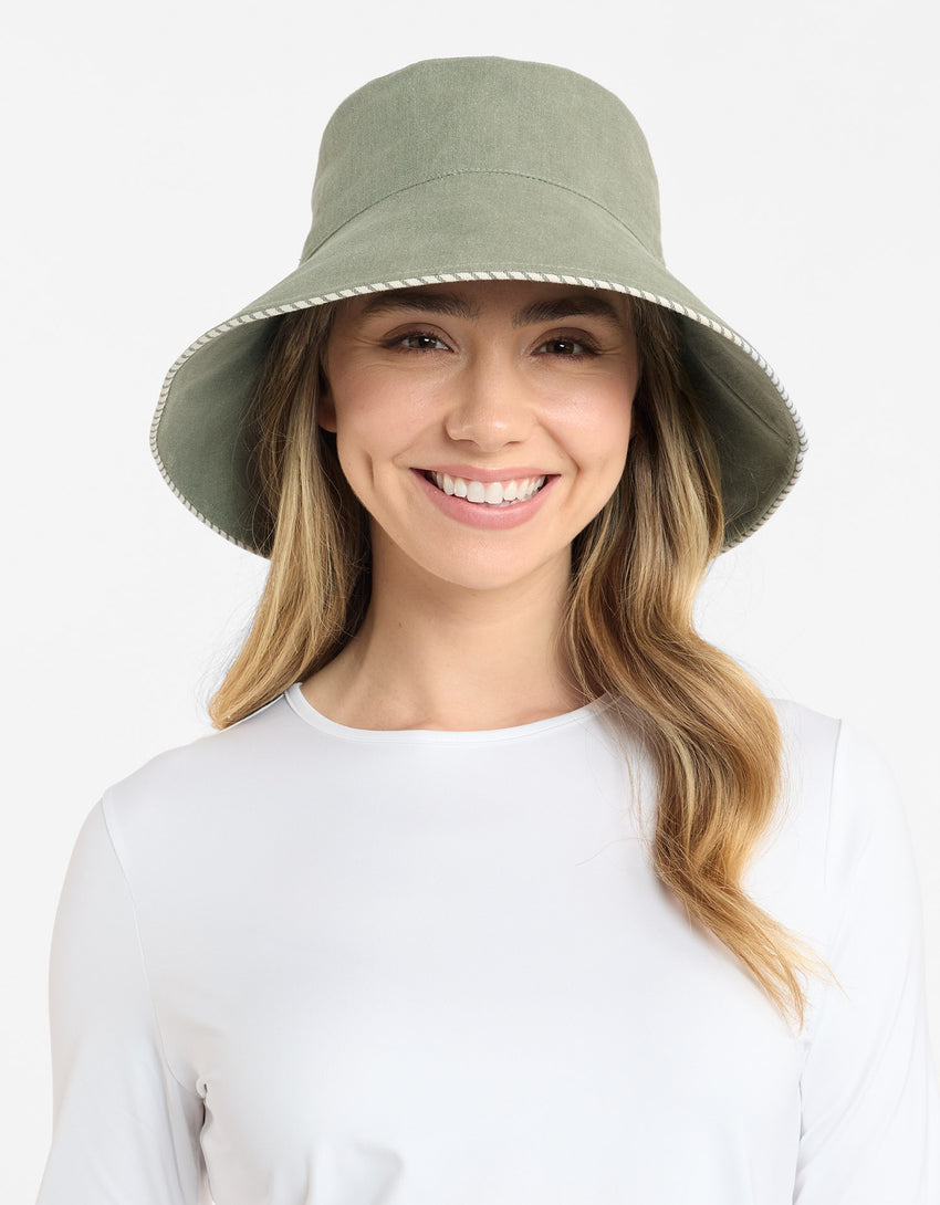 Palm Beach Cotton Linen Sun Hat UPF50+ | Women's Sun Protection Hat | Solbari US