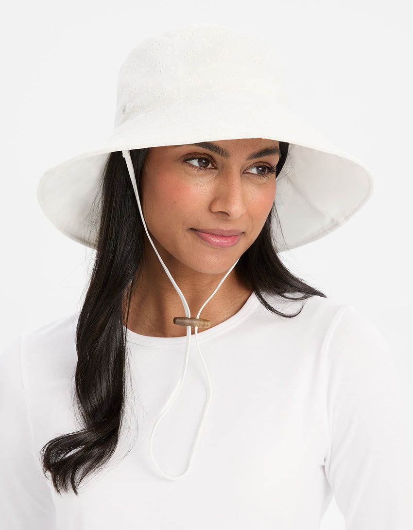 Sun Protective Wide Brim Sun Hat For Women | Broderie Wide Brim Sun Hat ...