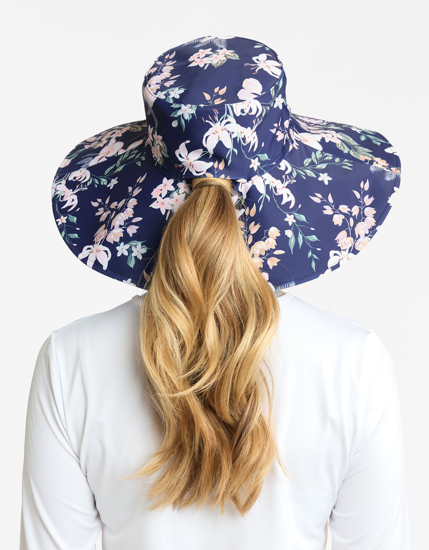 Ultra Wide Brim Printed Swim Sun Hat UPF50+ | Solbari US