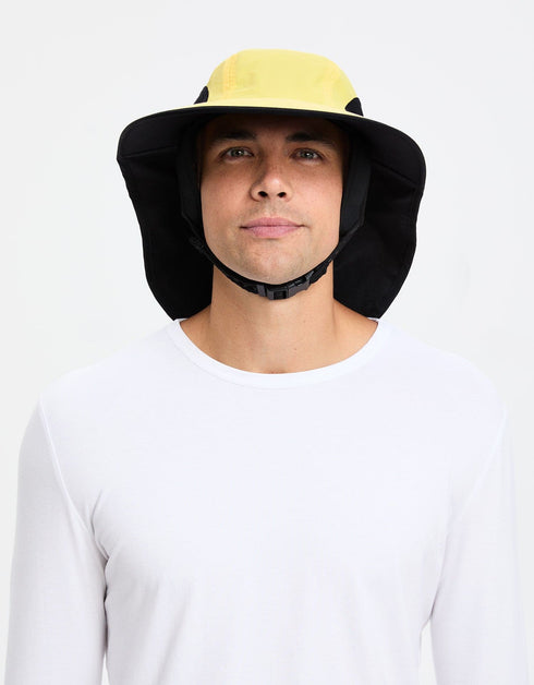 Tough Headwear Neck Flap Sun Protection Hat - Mower Hat, Landscaper Hat,  Men's Sun Hats with UV Protection and Neck Flaps, Wide Brim UPF 50