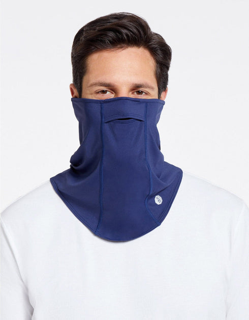 Silver Polyester Paragon Neck Gaiter Face Covering with UV Sun