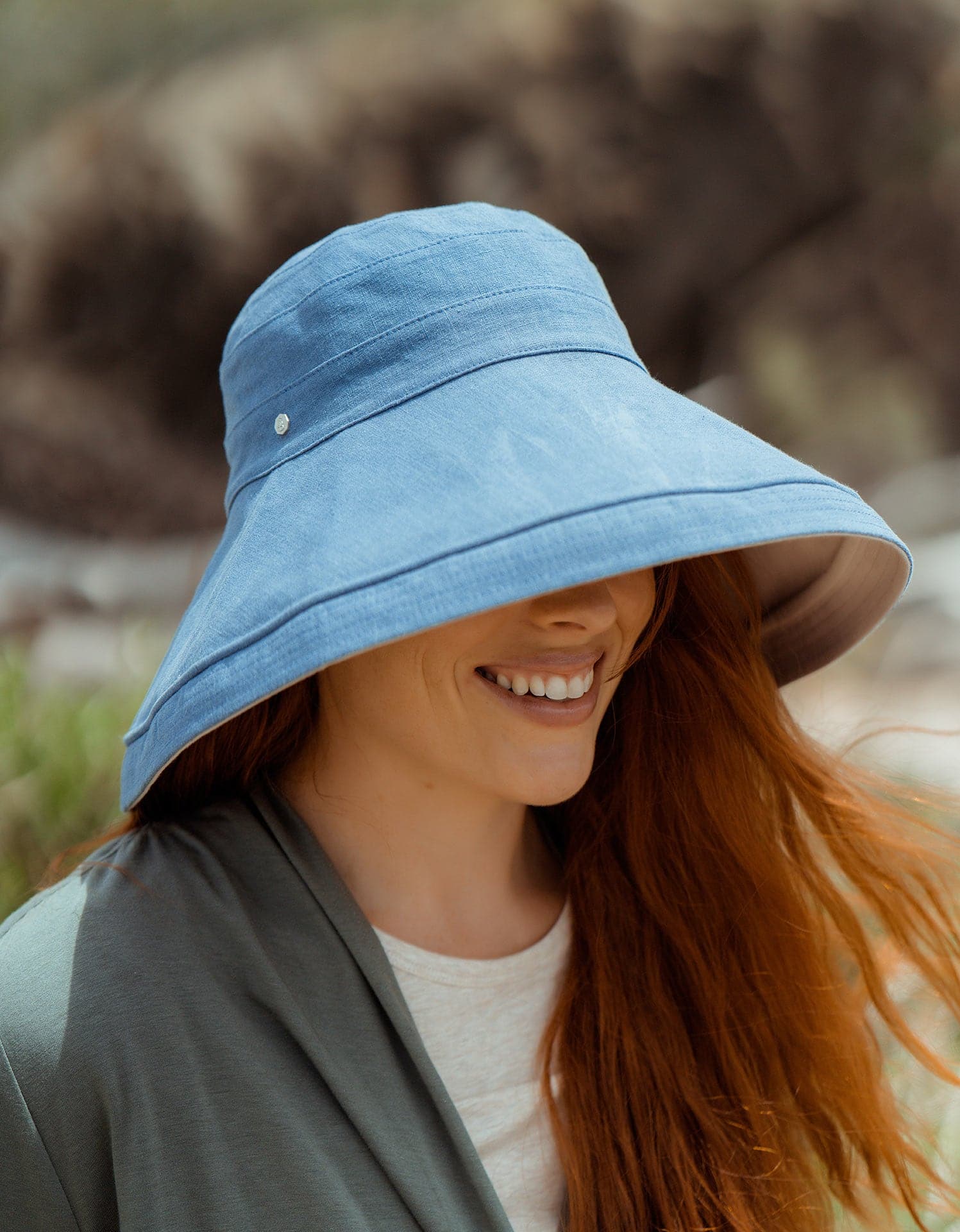 Hiking Hat Women Super Wide Brim Bucket Hat Upf50+ Windproof Sun