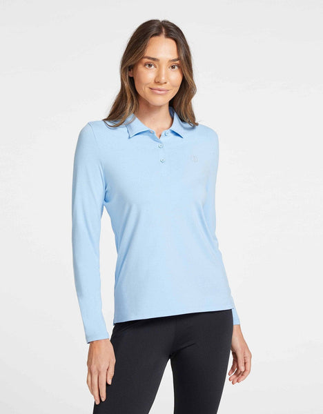 Long Sleeve Women's UPF50+ Polo Shirt | UV Sun Protective Polo – Solbari