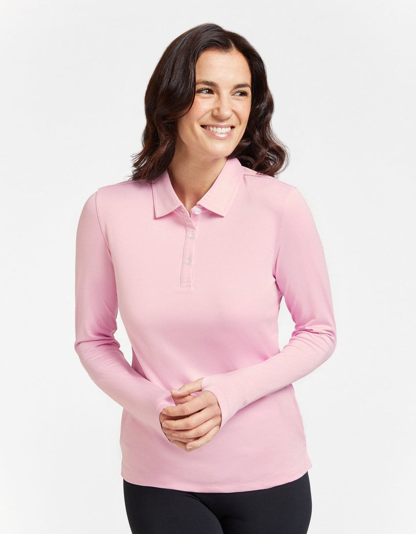 Sun Protective UPF50+ Long Sleeve Polo Shirt For Women - Active ...
